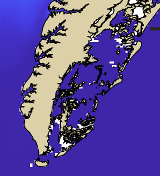 VIMS jellyfish map for today, Northampton County